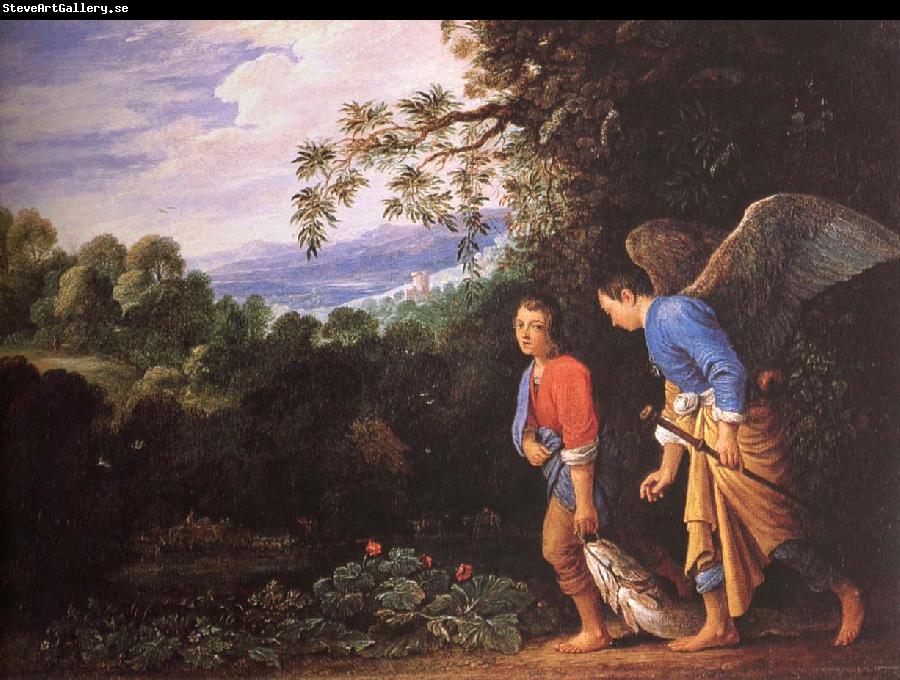 Adam Elsheimer Tobias and arkeangeln Rafael atervander with the fish